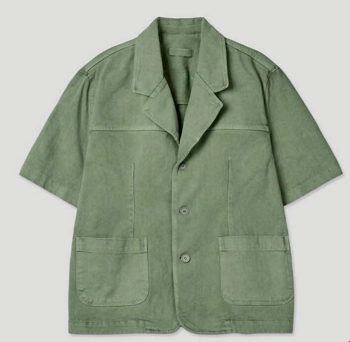 PARA 水洗 刷色 設計感 短袖 #外套