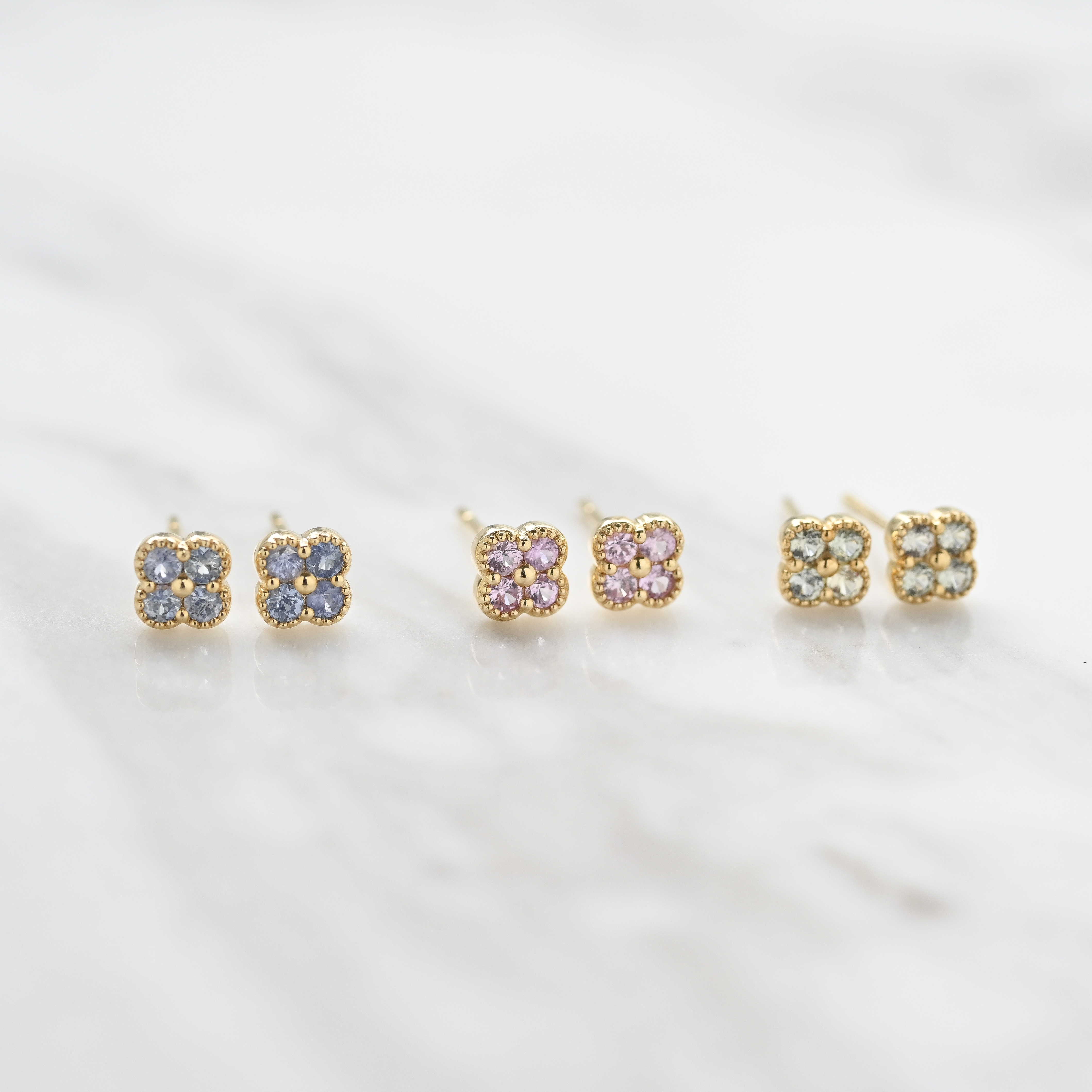18K Little Flower Earring