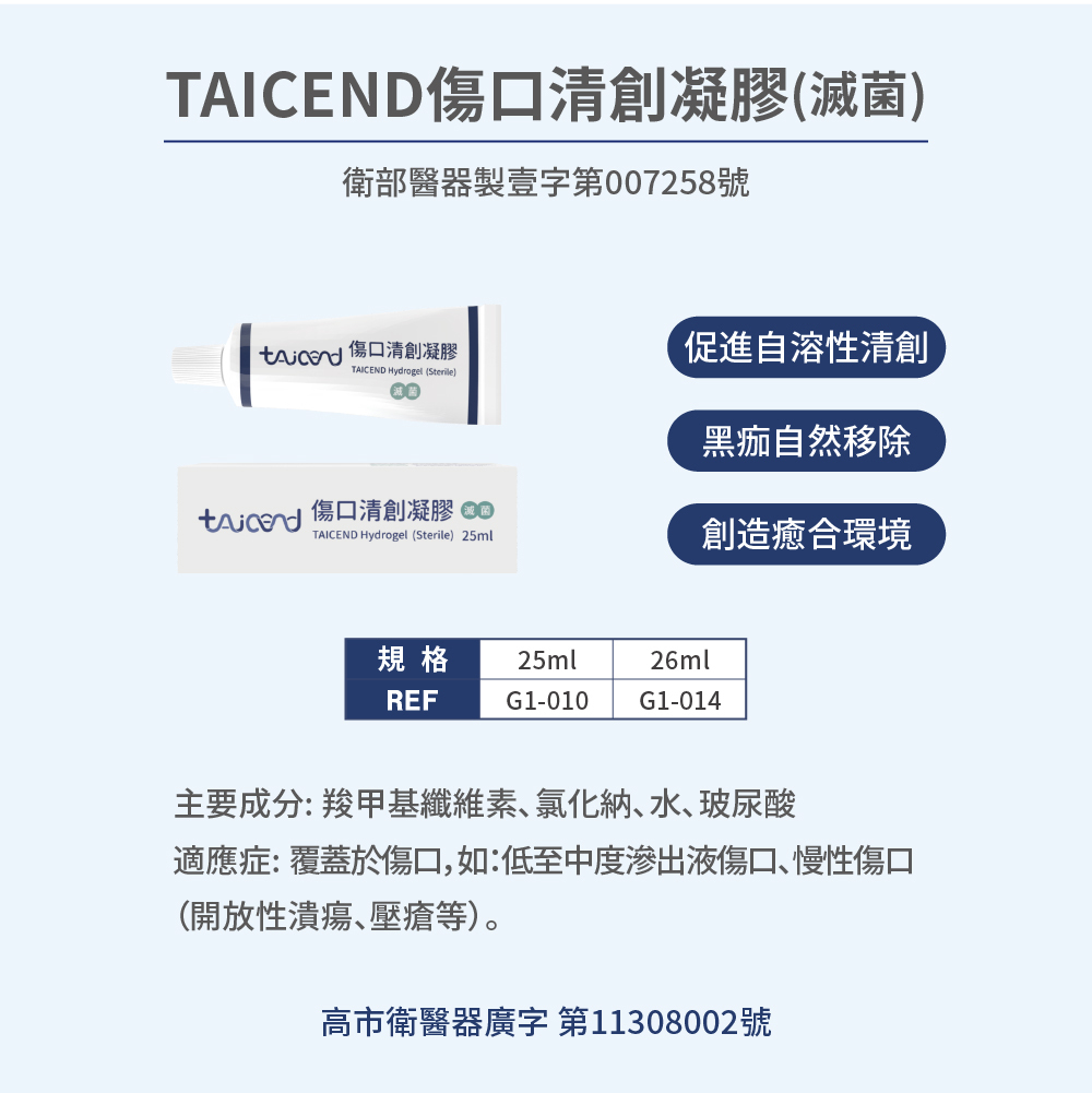 TAICEND傷口清創凝膠(滅菌) 25ml