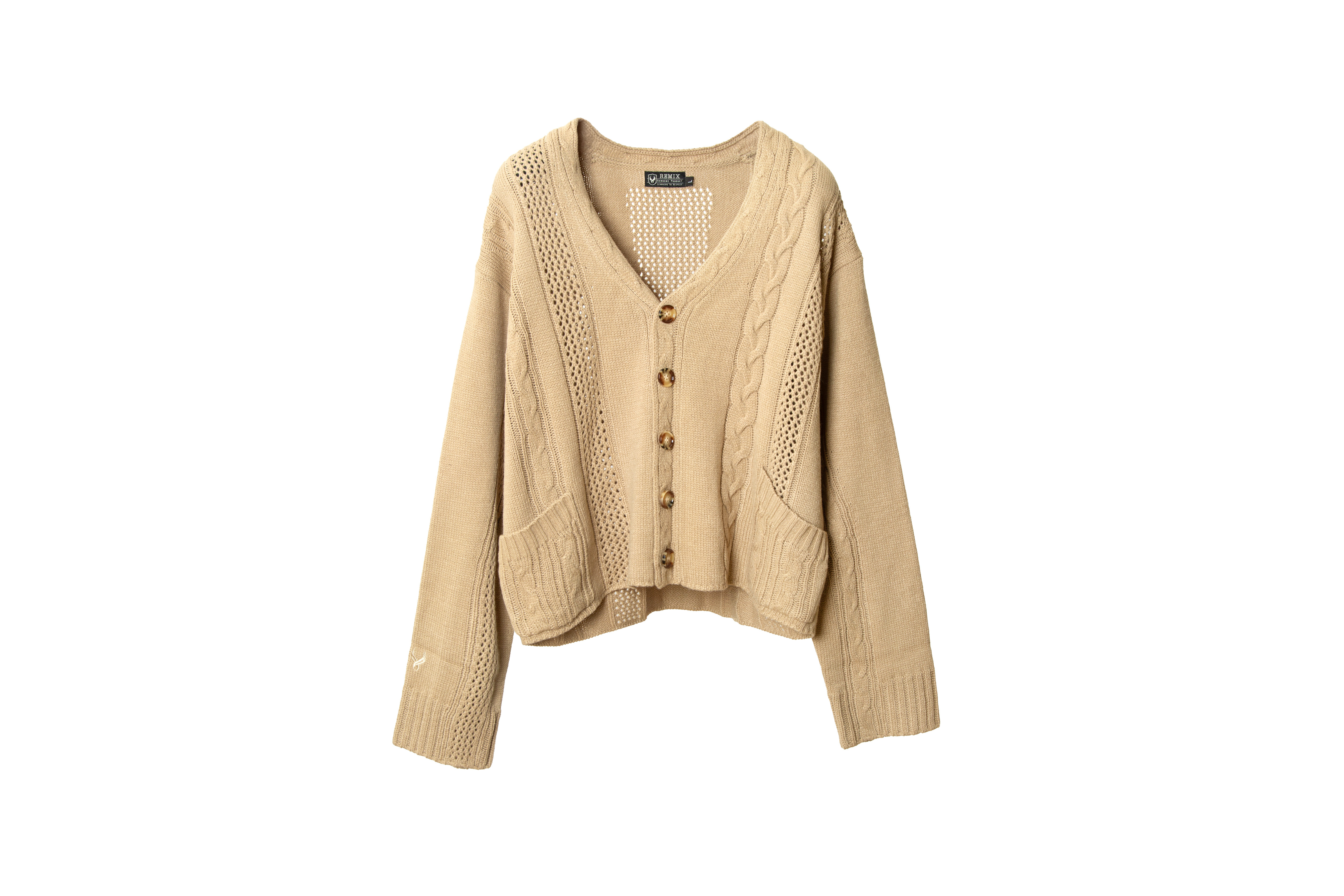 REMIX "Fregmented blooM Cardigan" (Khaki)