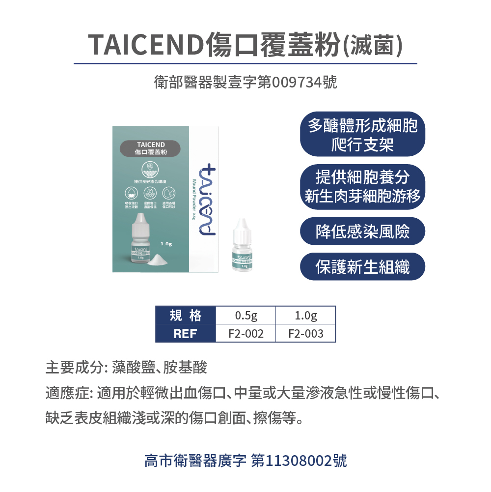 TAICEND傷口覆蓋粉(滅菌)