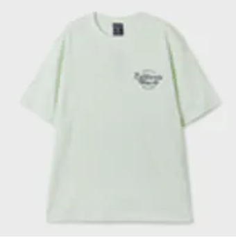 [S] WHO.A.U MINT SURF BACK GRAPHIC T-SHIRT, WHRPF2404U84-MINT (SWAU531)