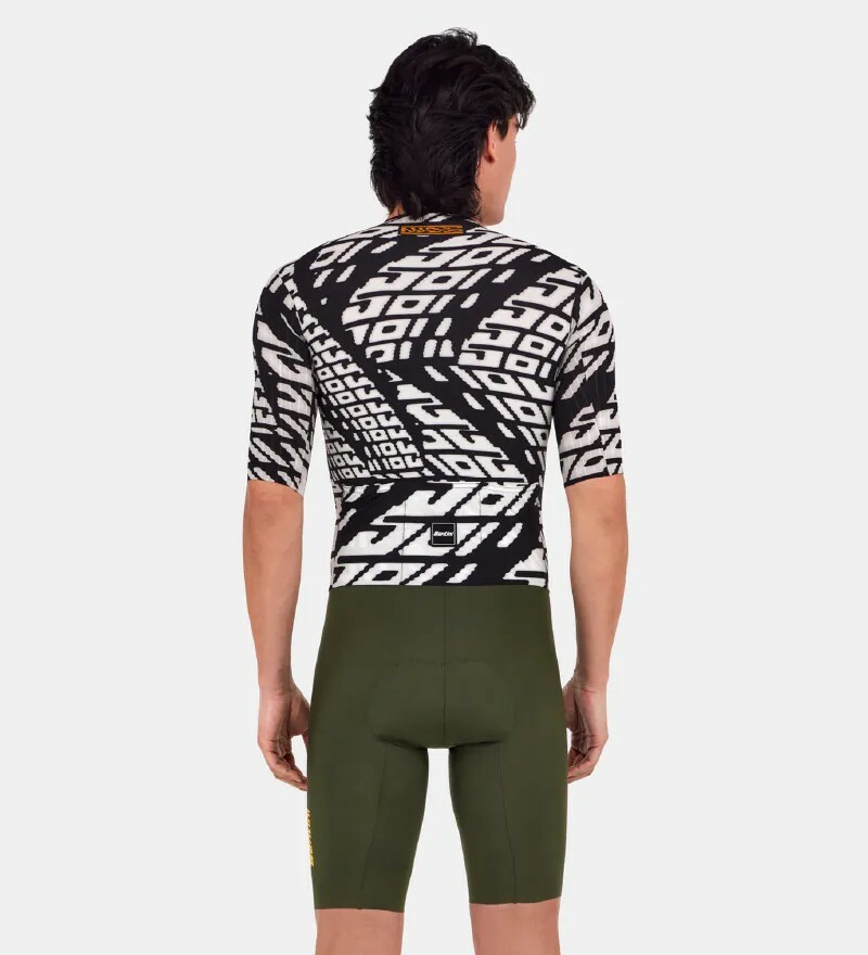 Santini 極速空力連身車衣 V4/軍綠〔頂級C3 襯墊〕