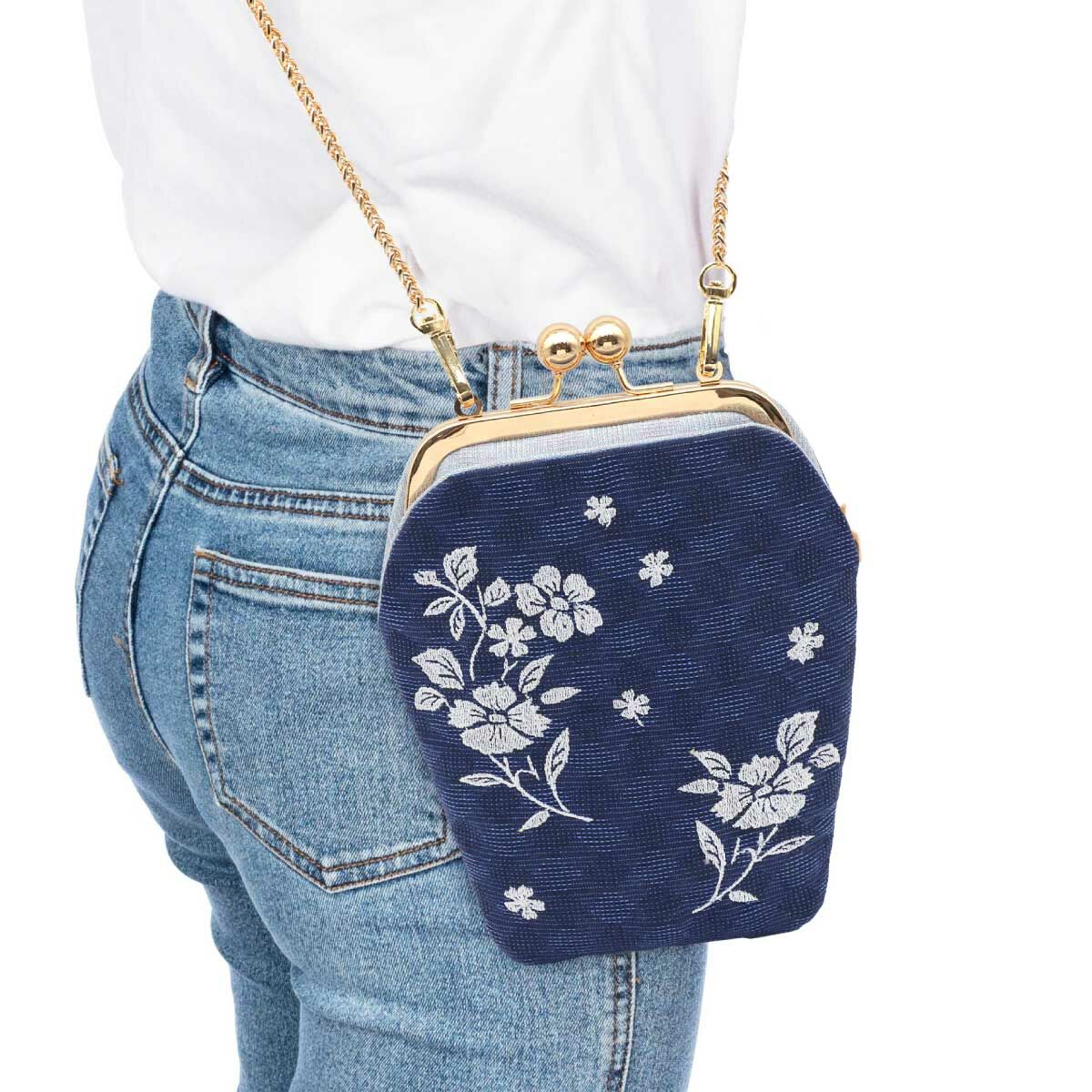 14公分梯形口金(鎖螺絲款)【贈青花瓷刺繡口金包紙型】