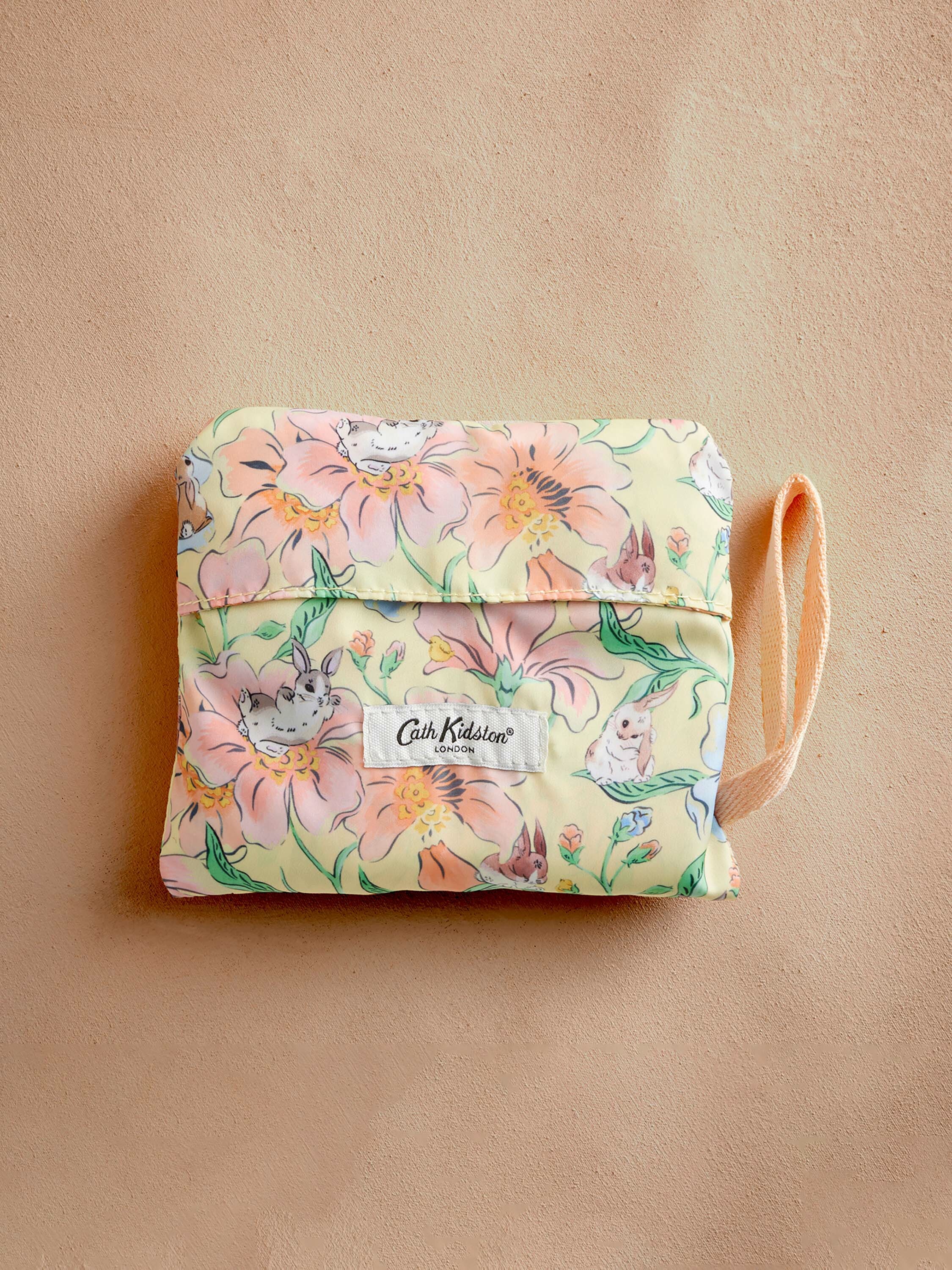 Bunnies Floral 釘釦式口袋折疊購物袋