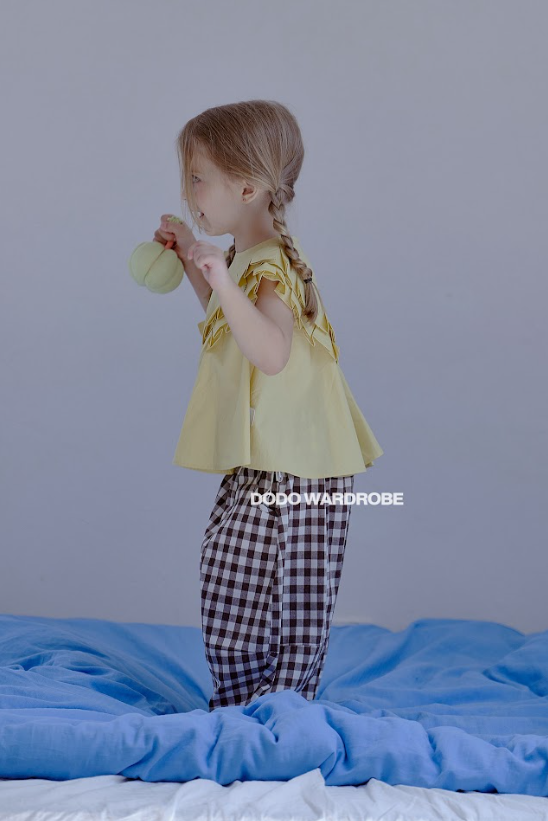 DDB04T025YW   DODO Wardrobe - 黃色設計感層次上衣
