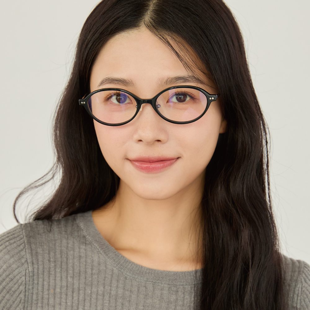 【CARIN】ROY O C1 橢圓框光學眼鏡 #NewJeans同款♣ (黑)