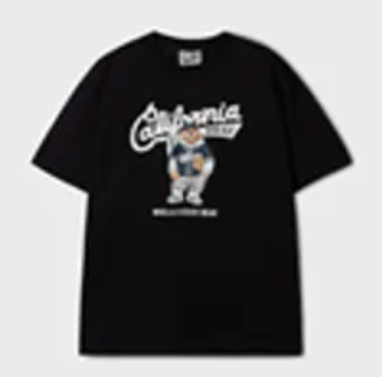 [S] WHO.A.U BLACK STEVE PHOTO T-SHIRT, WHRPF2422U19-BLACK (SWAU540)