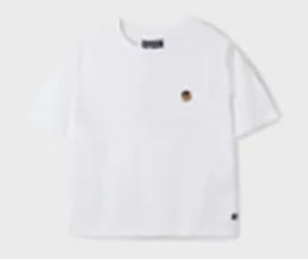 [S] WHO.A.U IVORY STEVE HEAD PATCH CROP T-SHIRT, WHRAF2421F39-IVORY (SWAU542)