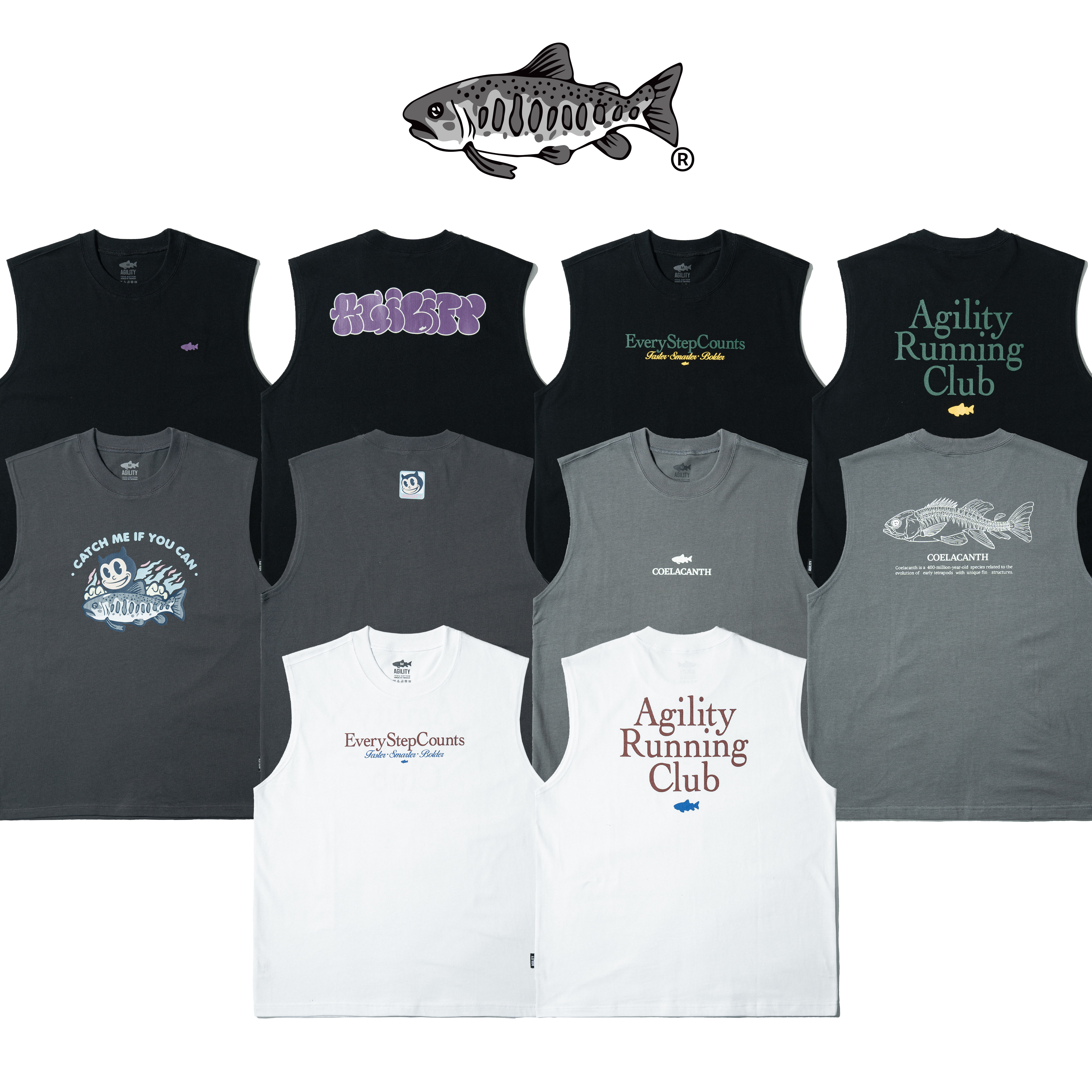 AGILITY Image Wide Cut Tank / Club 圖像 寬肩背心 [VS6]