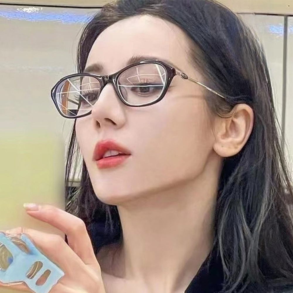 眼鏡 貓眼眼鏡 無度數眼鏡 方圓框眼鏡 復古眼鏡 素顏眼鏡 男女適用 金屬眼鏡架 眼鏡框 小臉神器 穿搭好物 054