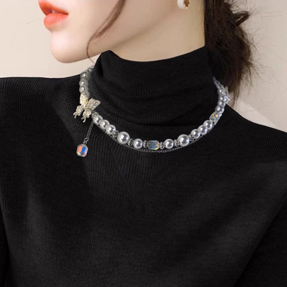 手機吊繩 手機掛繩 禮物 項鍊 手機繩 珍珠項鍊 串珠項鍊 手機帶 手機繩短 防丟繩 多功能 側背手機繩 手機 030