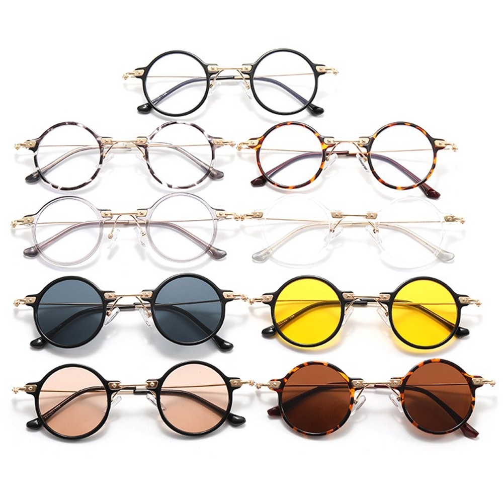 圓框眼鏡 眼鏡 復古眼鏡 小框眼鏡 朋克風 眼鏡框 眼鏡架 男女適用 無度數眼鏡 圓形眼鏡 穿搭小物 金屬眼鏡架 052