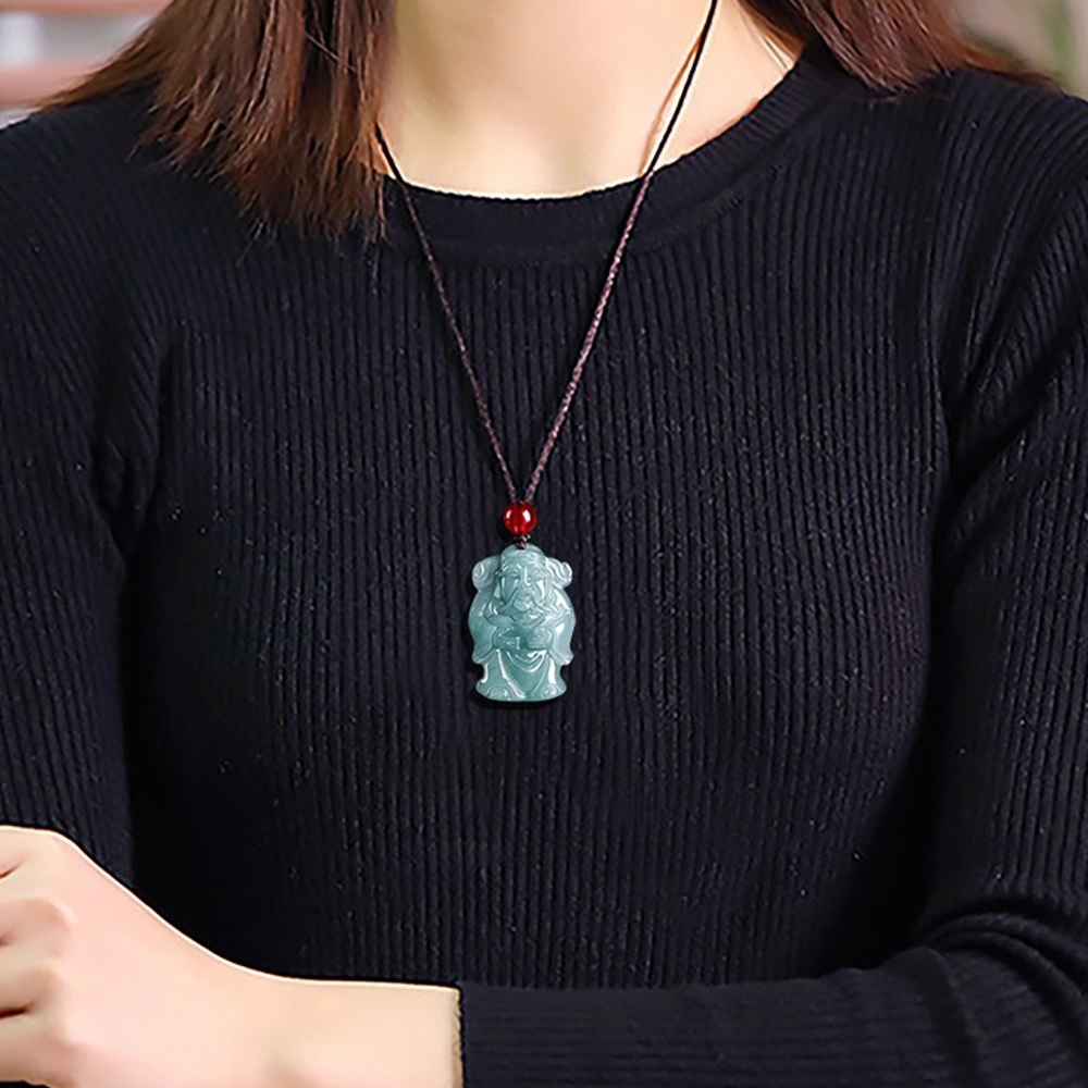 玉項鍊 玉佩 玉佩掛繩 開運項鍊 玉佩 冰種玉 財神 翡翠項鍊 天然翡翠 緬甸玉 發財 吊墜 項鍊 吊飾 禮物051