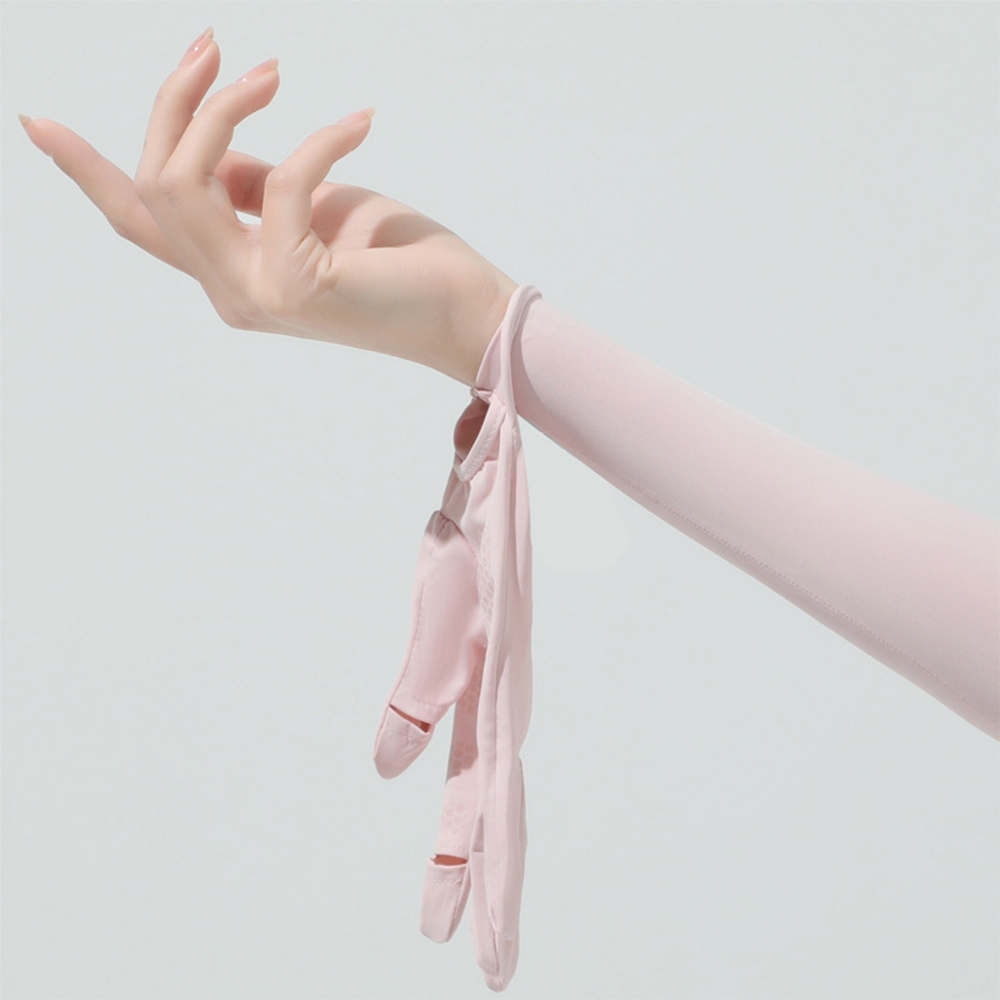 手套 袖套 防曬手套 加長手套 防曬袖套 冰絲手套 防曬冰袖 防紫外線 觸屏手套 凉感袖套 消暑 加長護臂 禮物 025