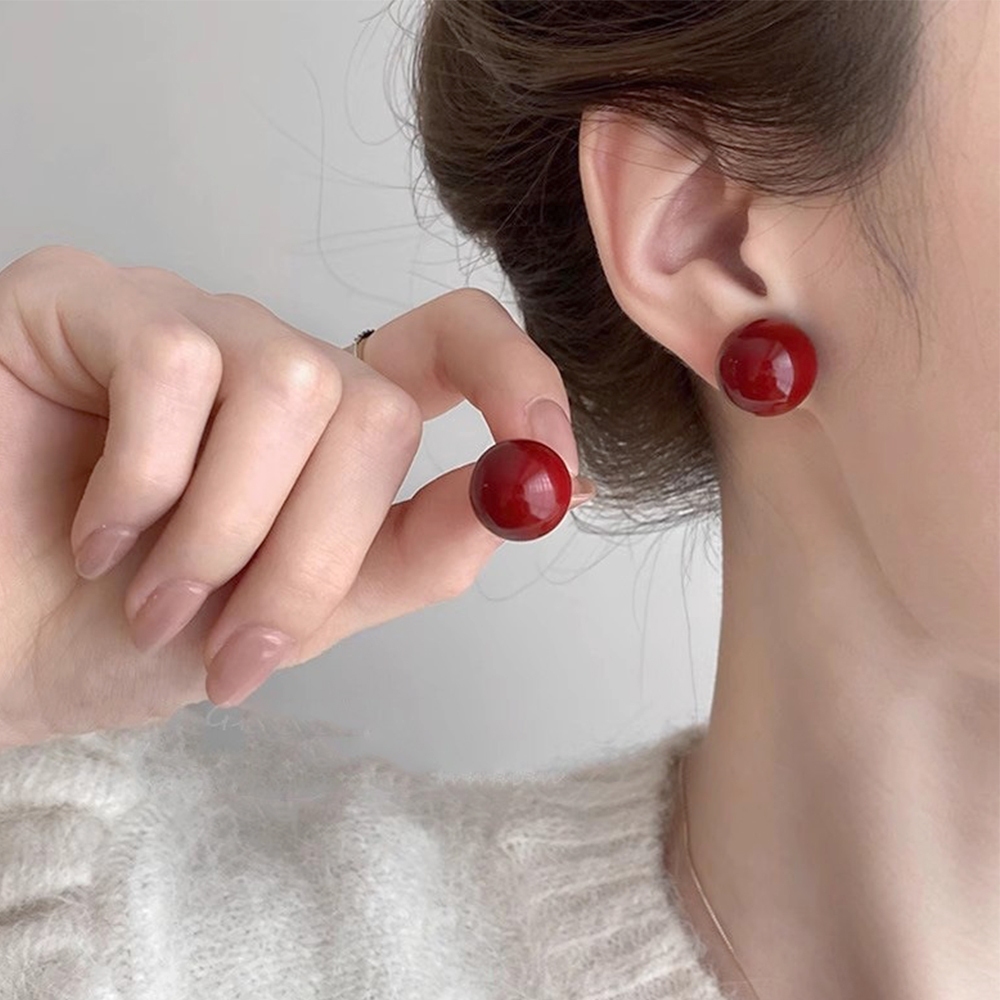 圓形耳環 小香風 百搭 耳環女 耳針 耳釘 耳飾 耳環 夾式耳環 飾品 百搭 抗過敏耳環 女生耳環 耳扣式耳環006