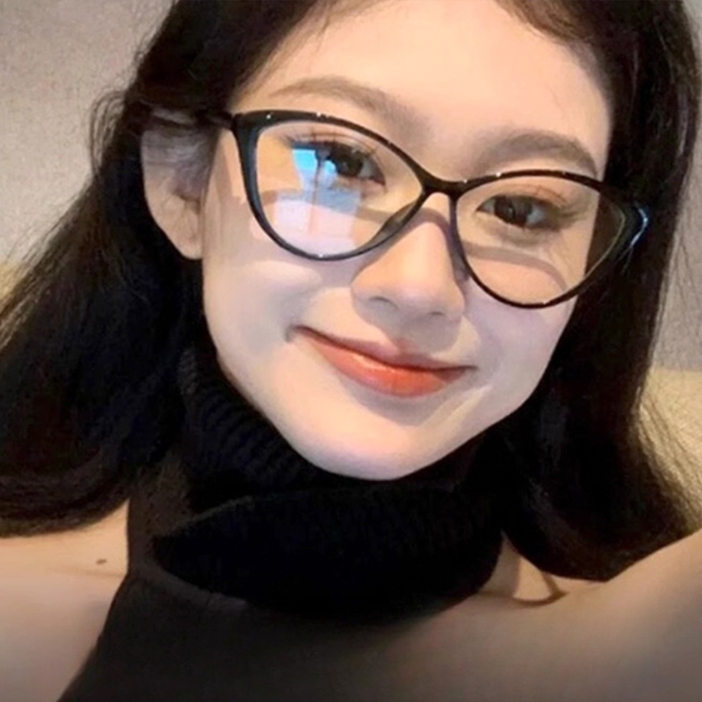 眼鏡 鏡框 鏡架 猫眼眼鏡 貓眼鏡框 素顏神器 黑框眼鏡 顯臉小 個性眼鏡 無度數眼鏡 學生眼鏡 更換鏡片 禮物 047