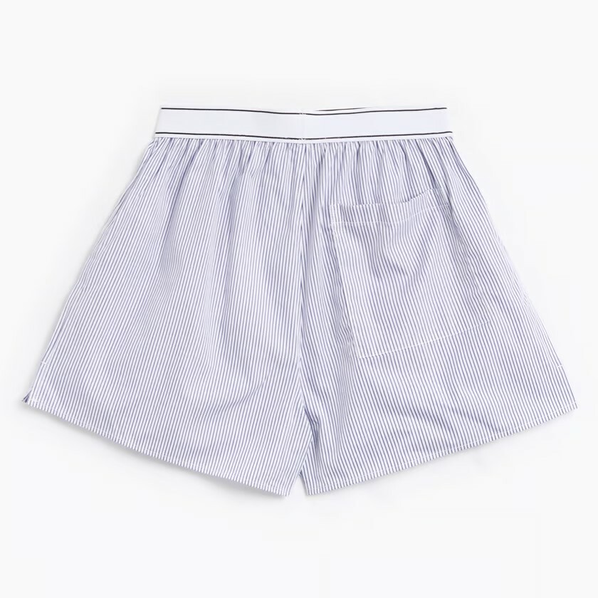 1FO0510-046 SPORTY & RICH Serif Logo Unisex Boxer Shorts Blue #UN008S405SW (C-BR-E)