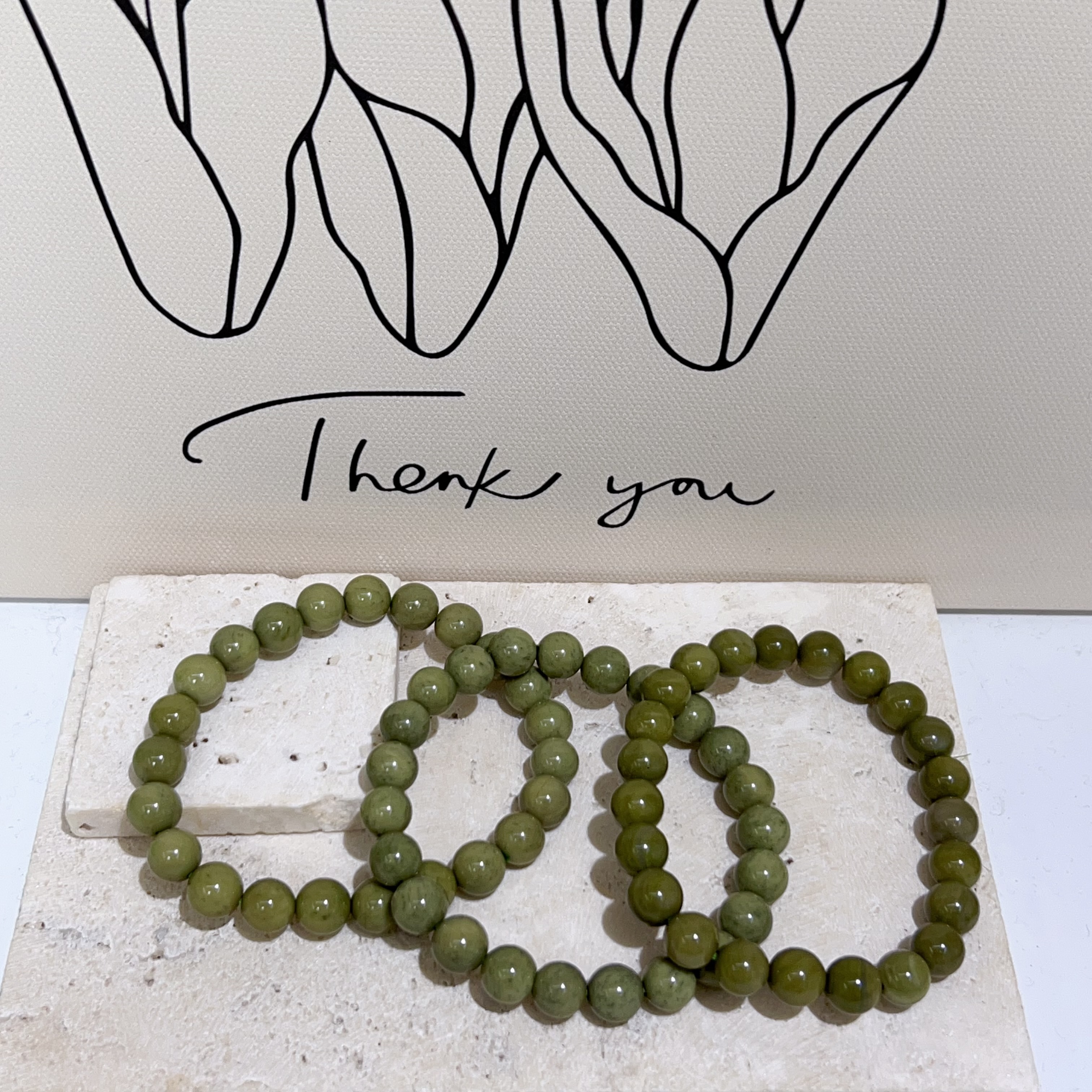 抹茶阿拉善手串 8+mm