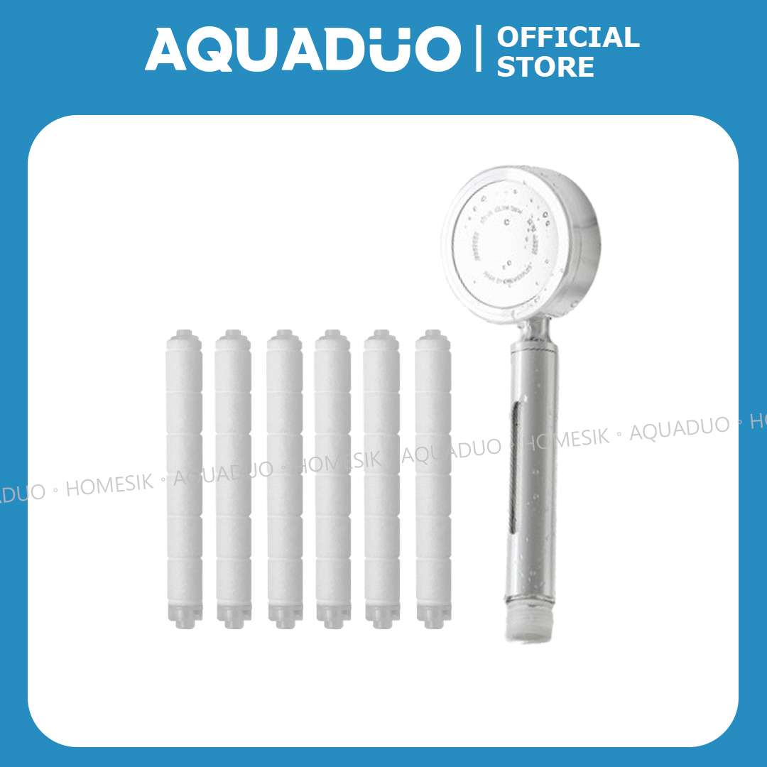 ALUB N°13 SF-165 鋁製增壓沐浴過濾花灑頭連濾芯套裝 (手柄濾芯7件) SF-165-set