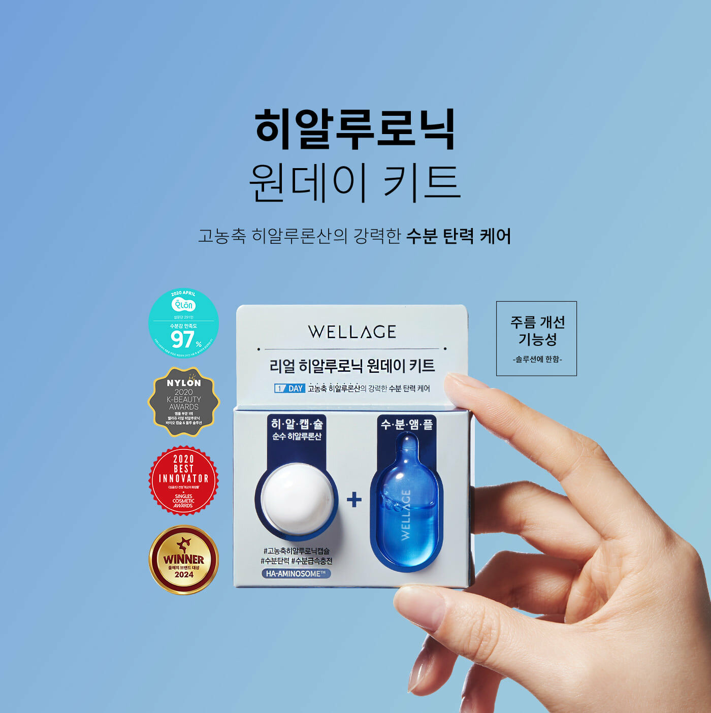 WELLAGE 高濃度透明質酸急救精華膠囊