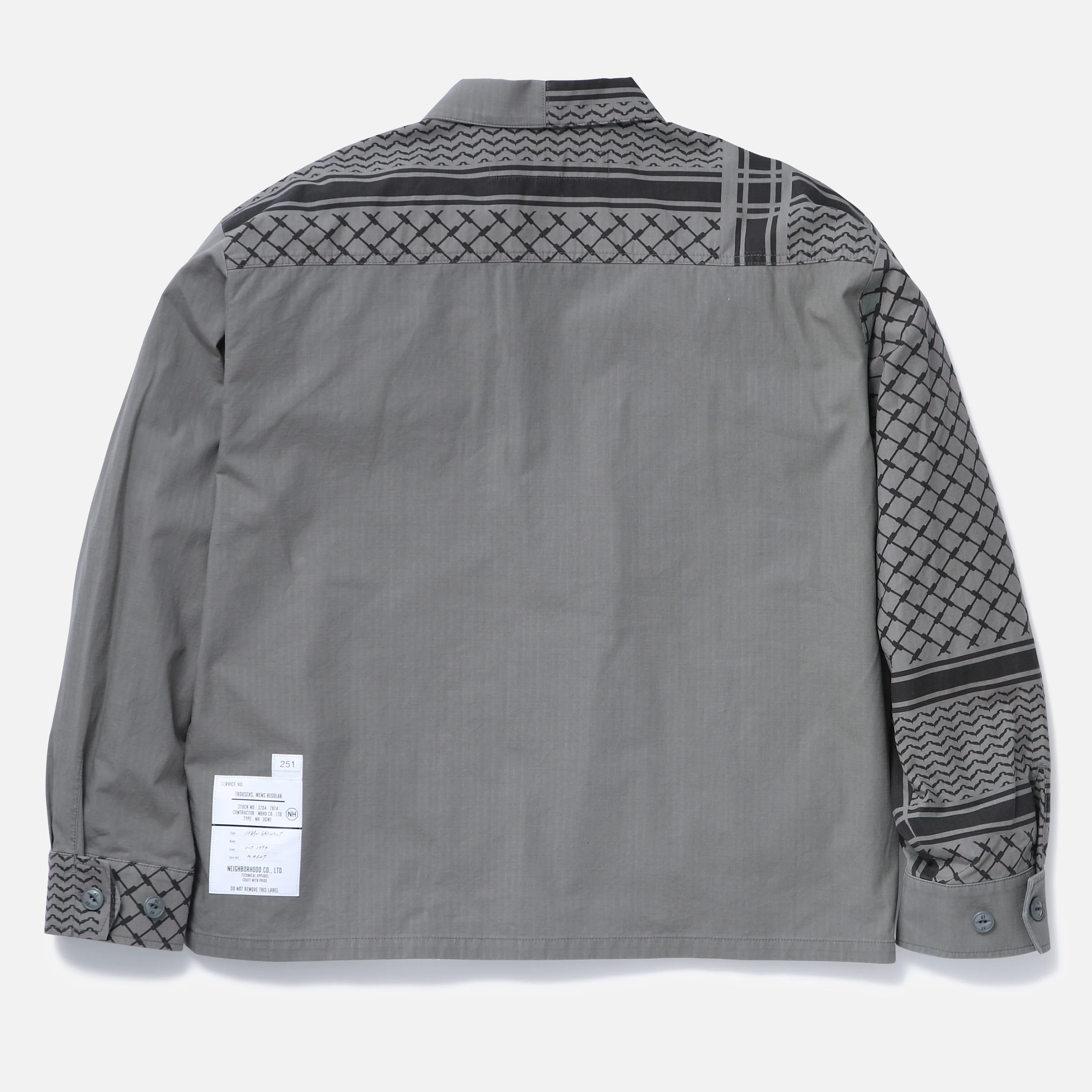 -(B4c01)-NEIGHBORHOOD PT SHEMAGH FATIGUE JACKET 工裝外套 仿舊 多口袋 灰色-251UTNH-JKM01