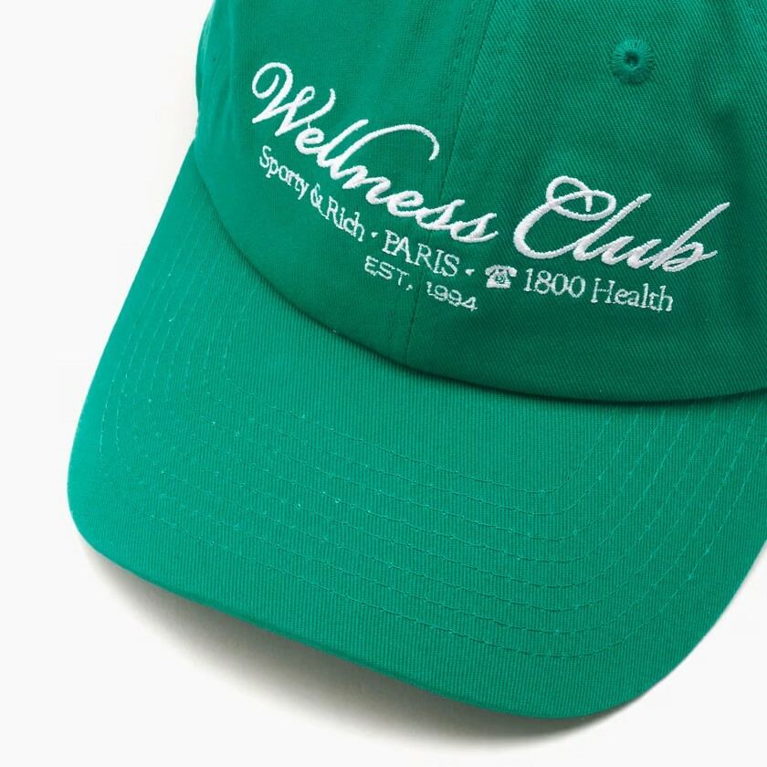 1FO0510-053 SPORTY & RICH 1800 Health Embroidered Unisex Cap Green #AC039S405HV (P-BR-E)