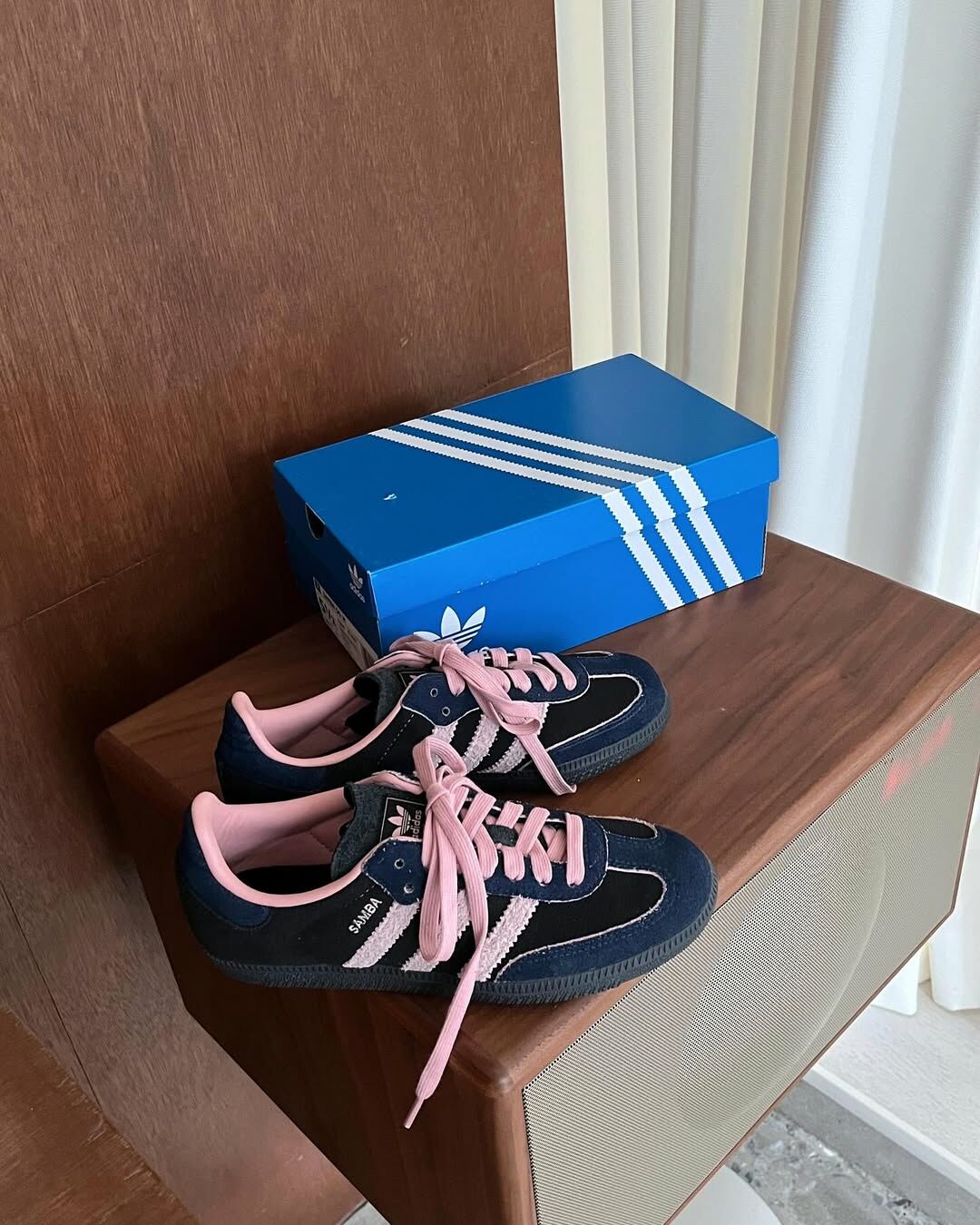 Adidas Originals Samba OG 日本新款 夜靛藍粉 粉色 深藍 森巴 復古鞋 JI2679