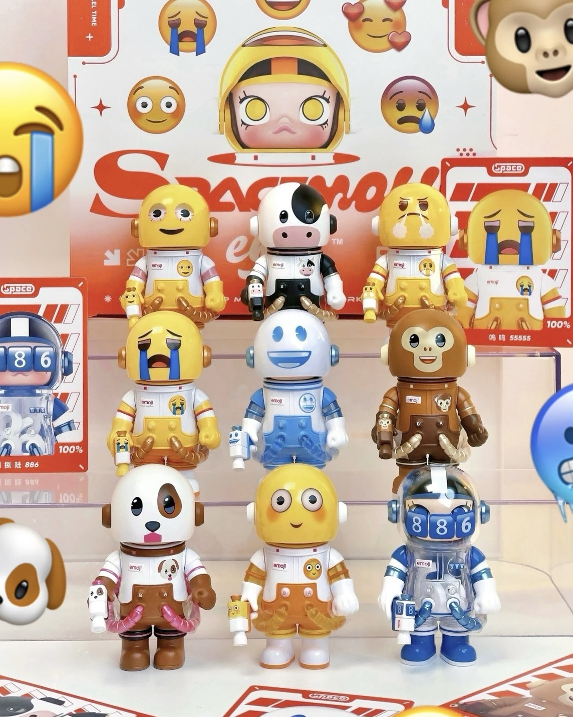 <官方正版授權>POPMART MEGA SPACE MOLLY × emoji™ 100% 聯名系列