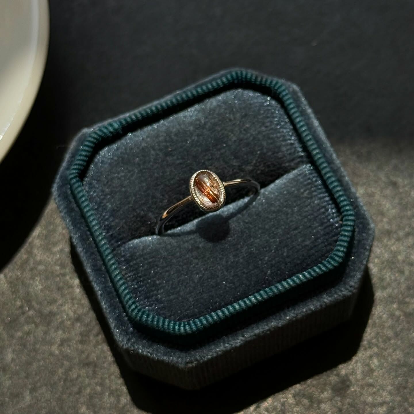 [原石] 紅銅鈦晶 925銀戒指（附戒指盒）
