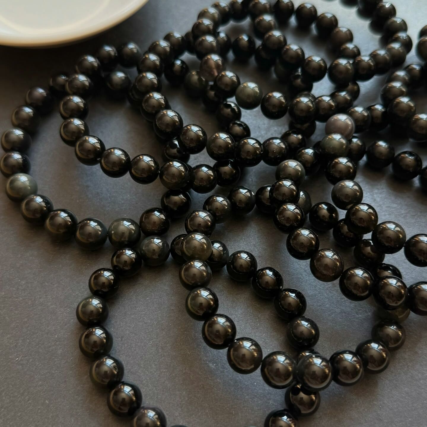 [原石] 彩虹黑曜石 水晶手串