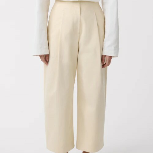 1FO0510-061 STUDIO NICHOLSON Dordoni Volume Pant Cream #DORDONI SNW - 145 CREAM (BR)