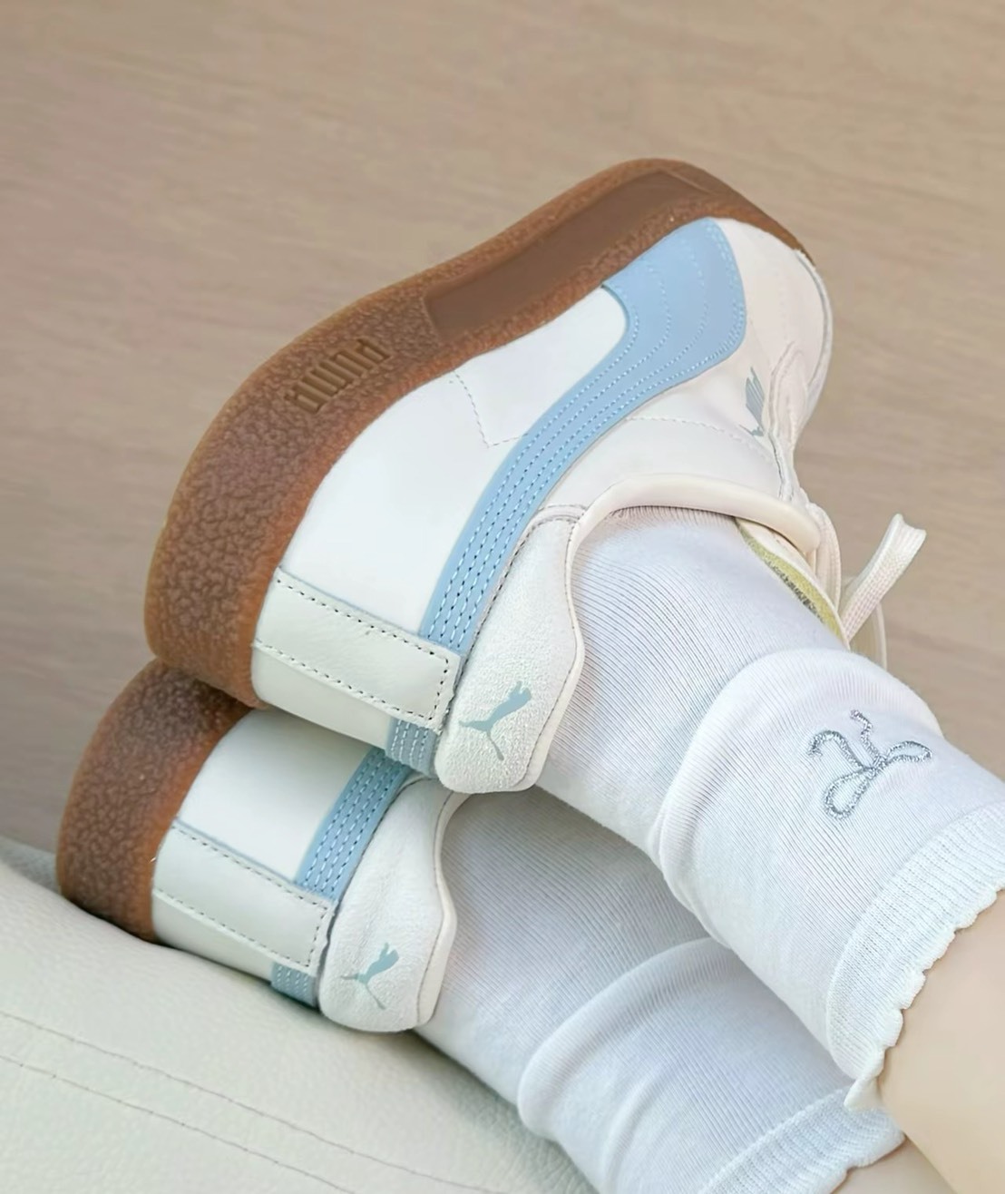 KTQ STORE ‧ PUMA CLUB經典板鞋 寶寶藍 焦糖底 401515-06