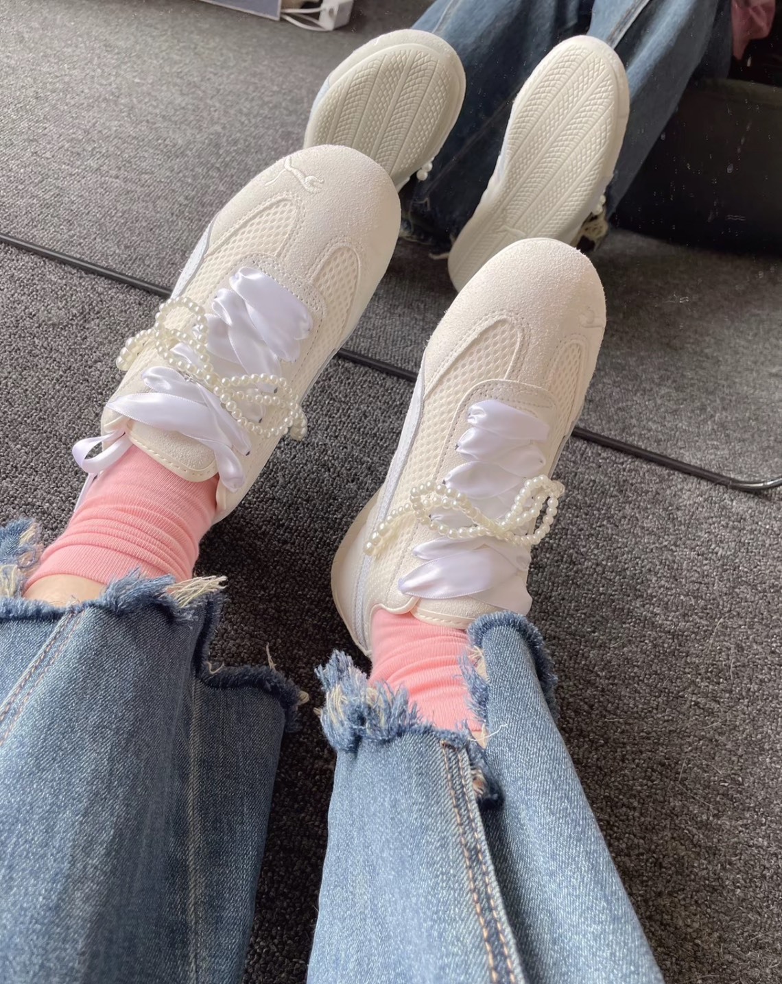 PUMA Speedcat 雲霧米白婚鞋