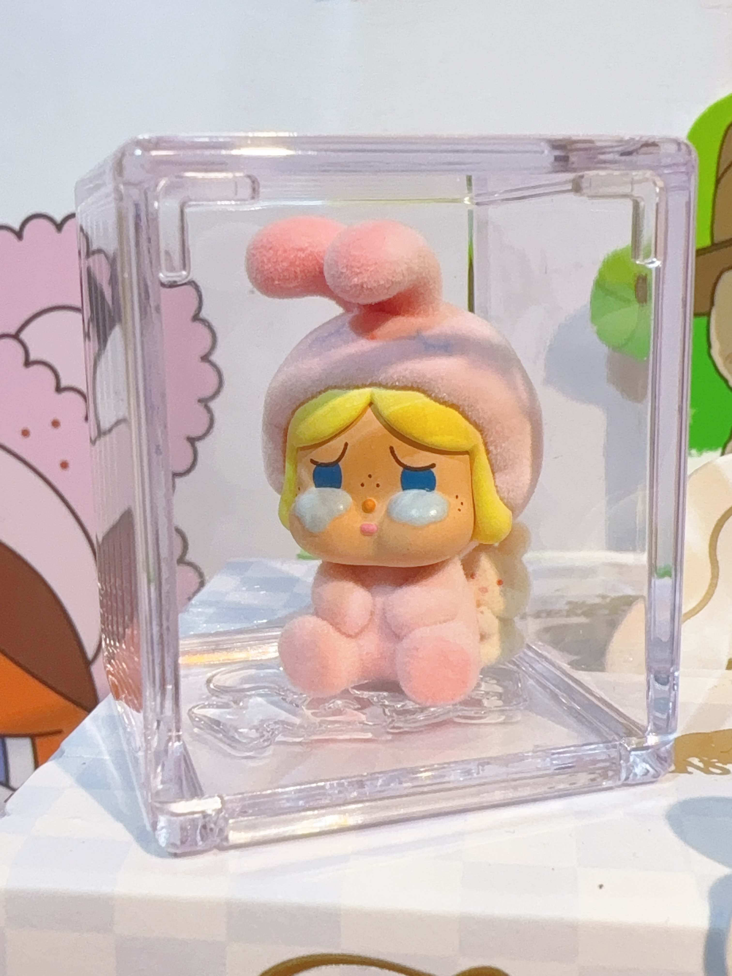 crybaby 哭娃小哭橘Sweet & Sou 細擺設 粉兔擺設連埋盒