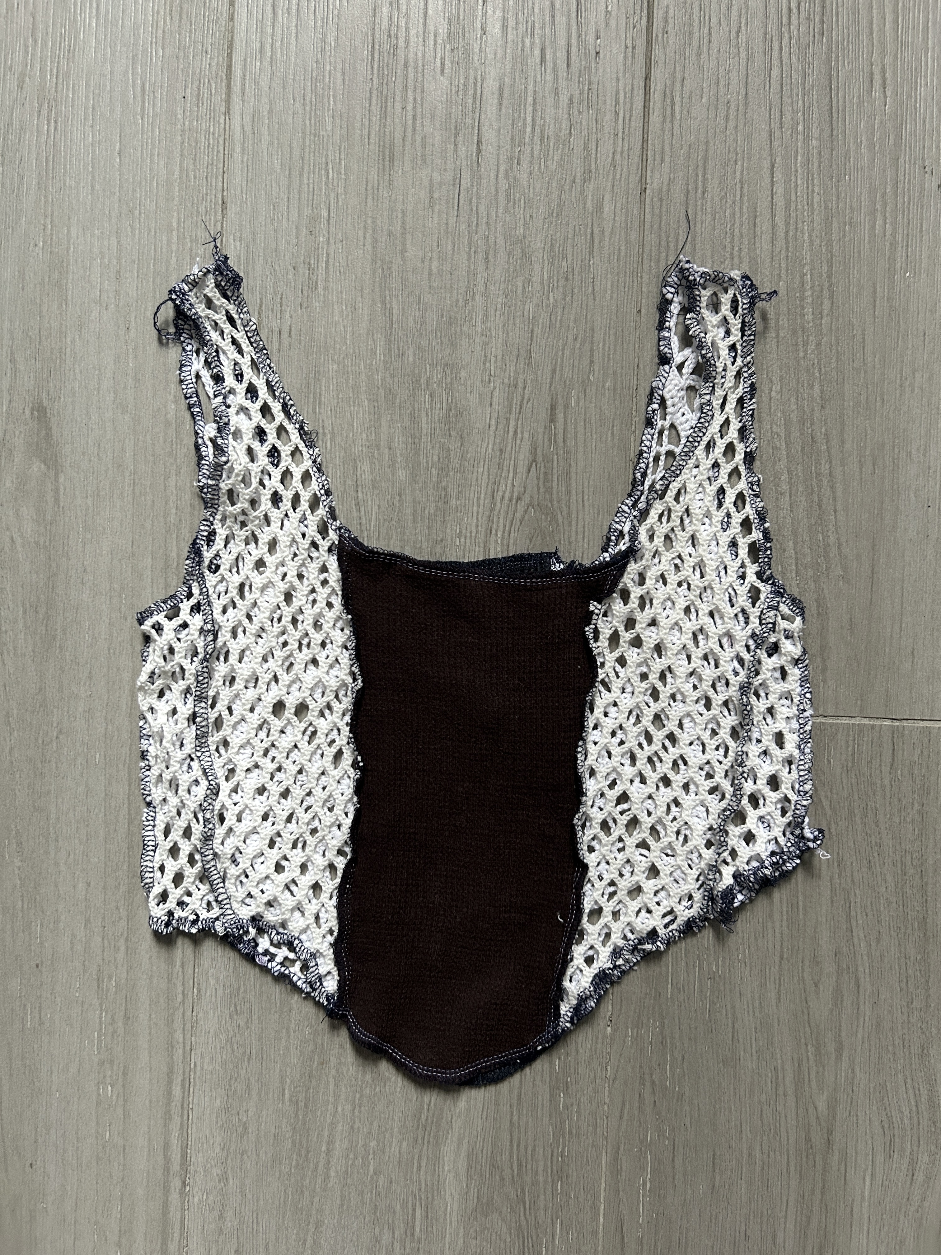 【售罄】泰國REMAKE 併接網紋背心