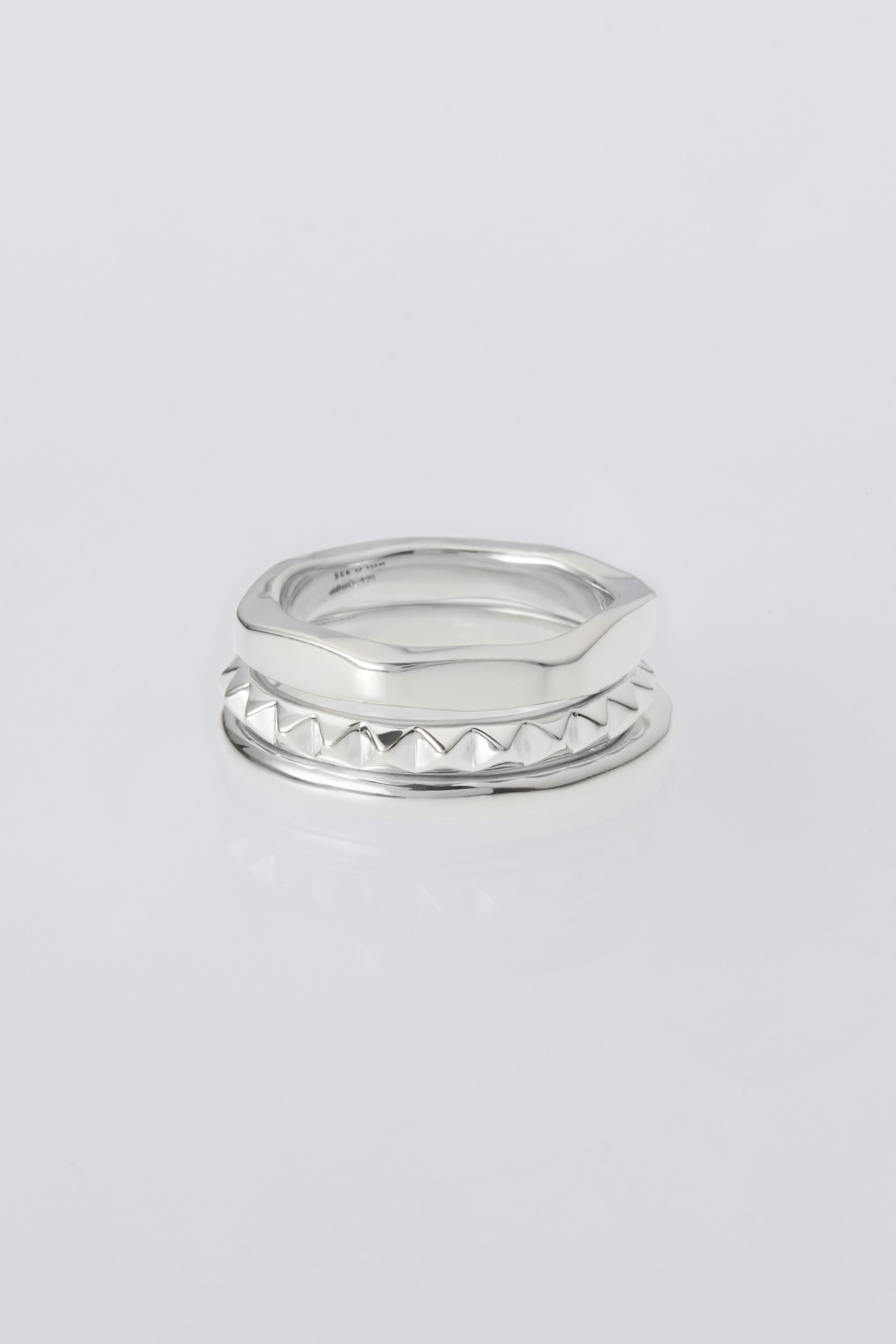 XOLO JEWELRY TRIPLE WITH SPIKE RING  (2COL)