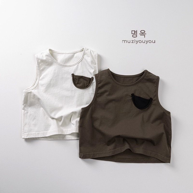 現貨110｜兩色無袖小口袋背心   ꒱ ‧₊˚