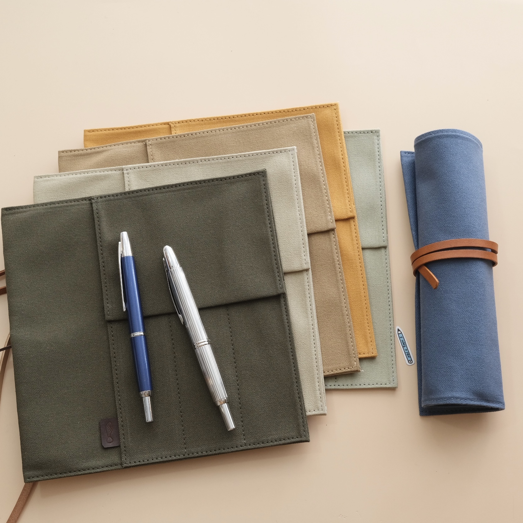 倉敷帆布 筆捲 筆袋 可裝3枝｜M.seed 台灣