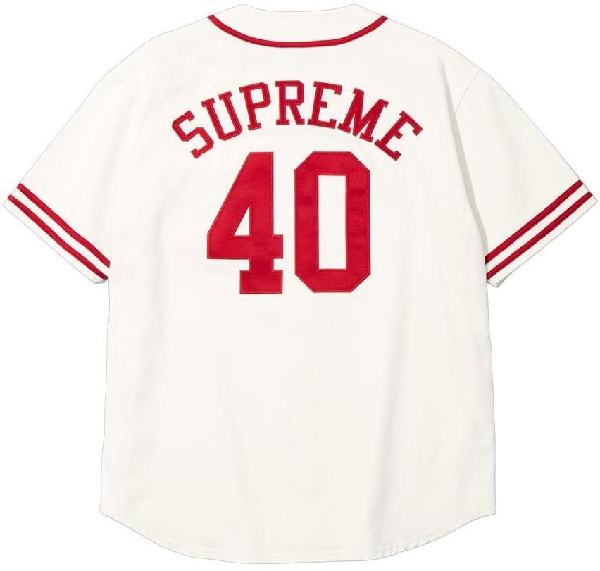 トップス SUPREME 40 Acres Twill Baseball Jersey L Supreme 40 Acres Twill Baseball Jersey Black Men's - SS25 - US