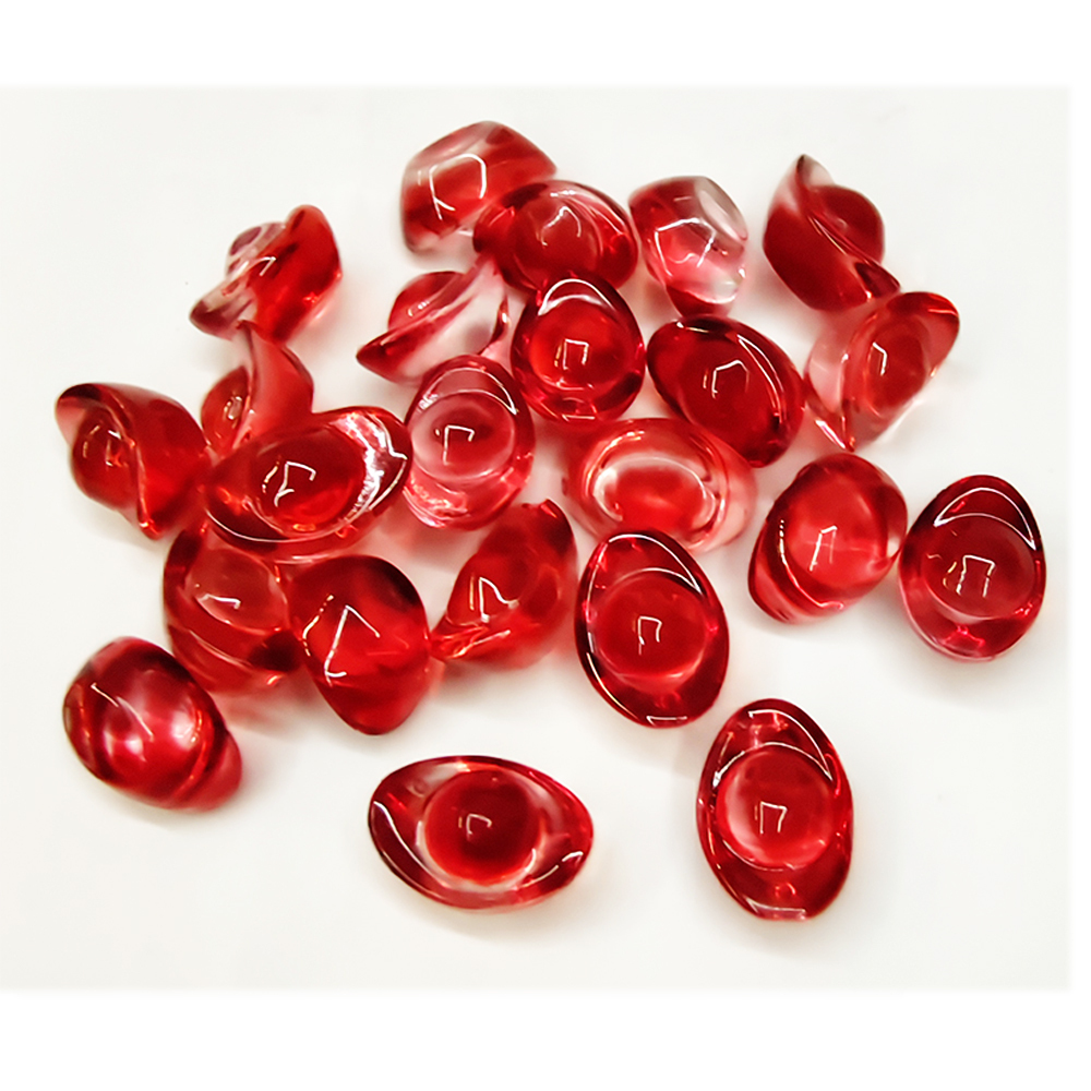 紅水晶琉璃元寶1.4公分4顆【十方】154798