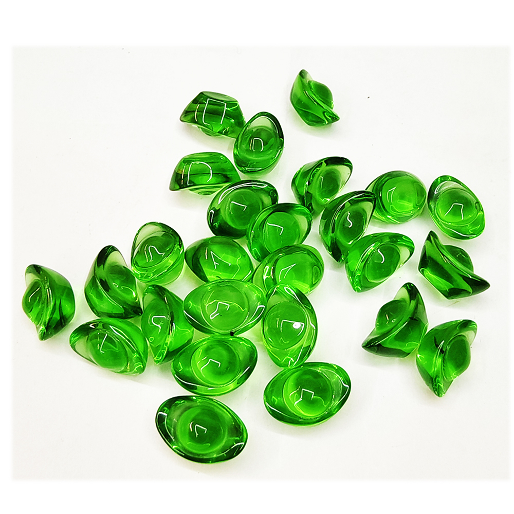 綠水晶琉璃元寶1.4公分4顆【十方】154797