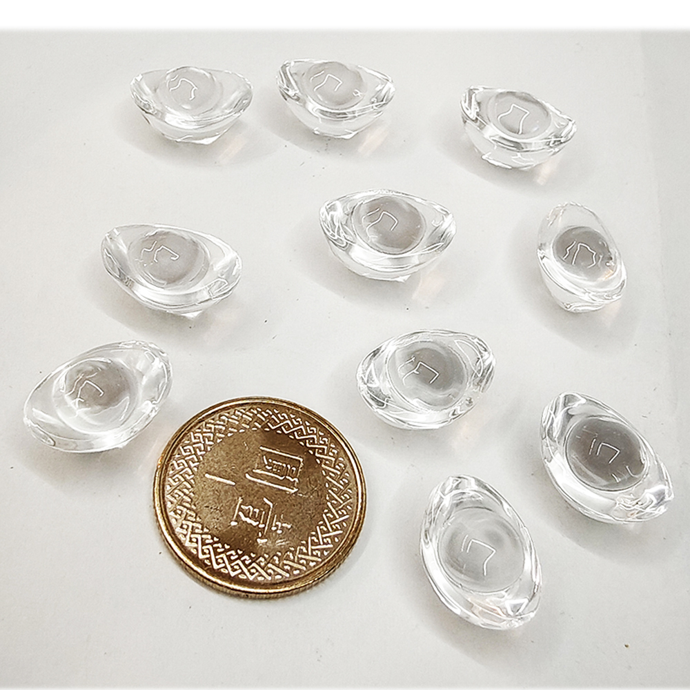 白水晶琉璃元寶1.4公分4顆【十方】154796