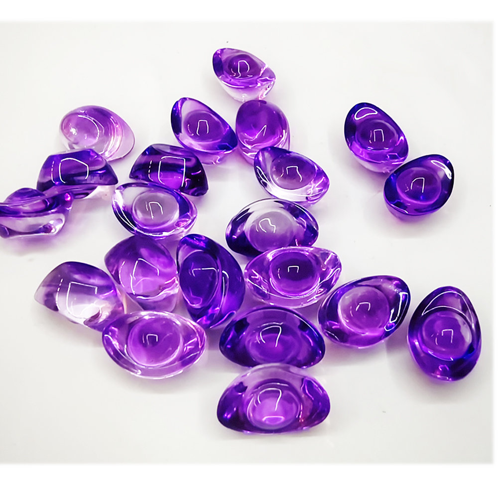 紫水晶琉璃元寶1.4公分4顆【十方】154794