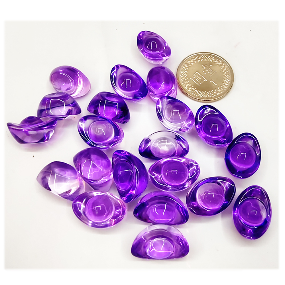 紫水晶琉璃元寶1.4公分4顆【十方】154794