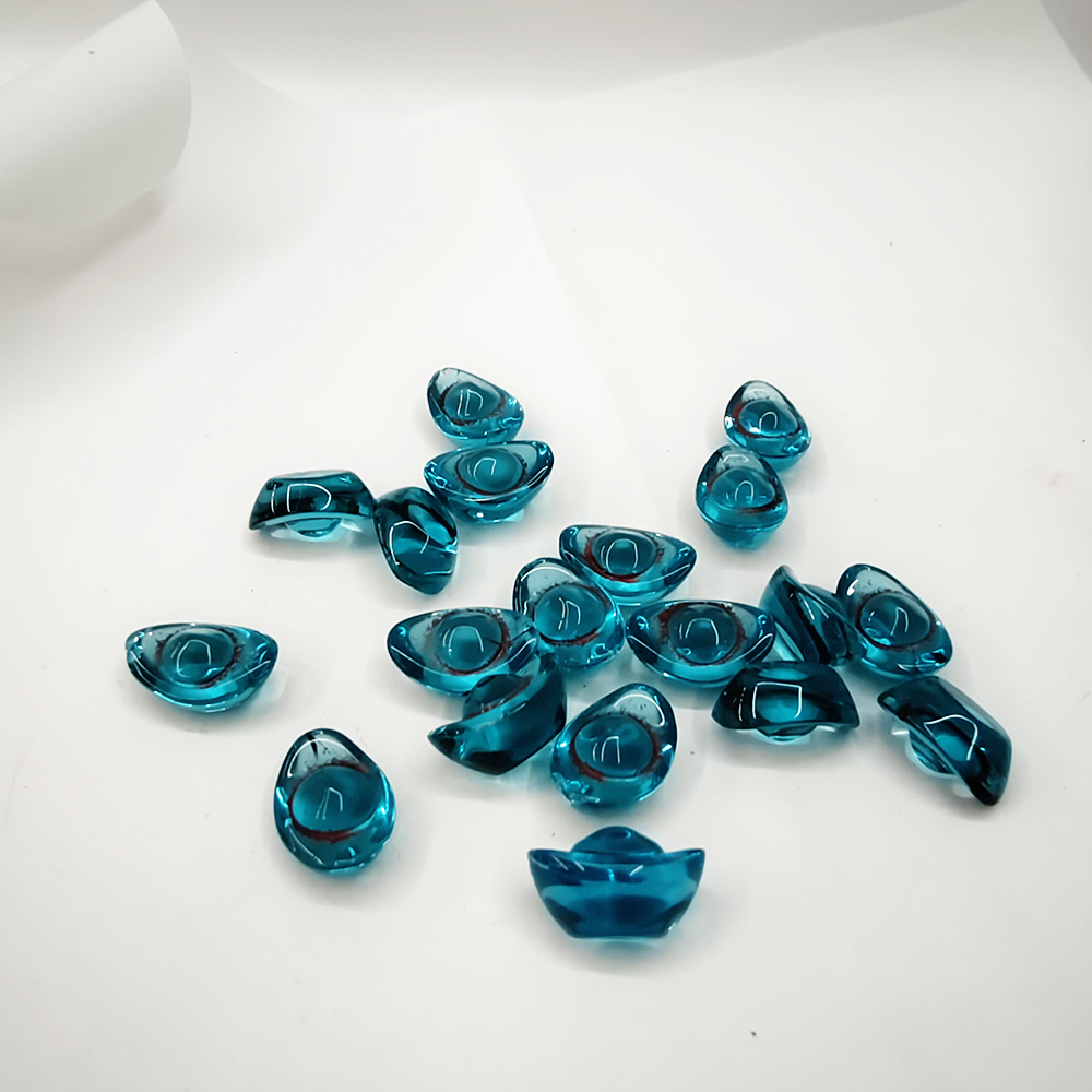 青水晶琉璃元寶1.4公分4顆【十方】154792