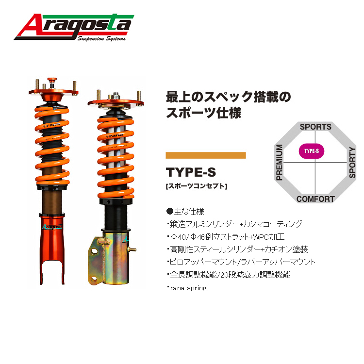 ARAGOSTA TYPE-S 避震器 MAZDA MX-5 ND