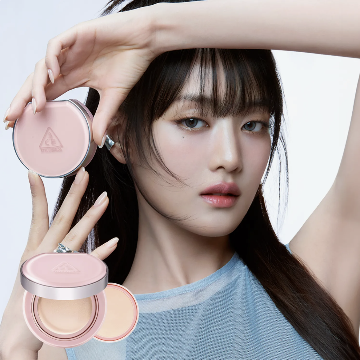 3CE 貼合網狀持久遮瑕氣墊粉底連補充裝 SPF40 PA+++【6款色號】