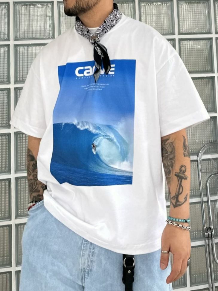 英文字圖案短袖Tee 40324-005T