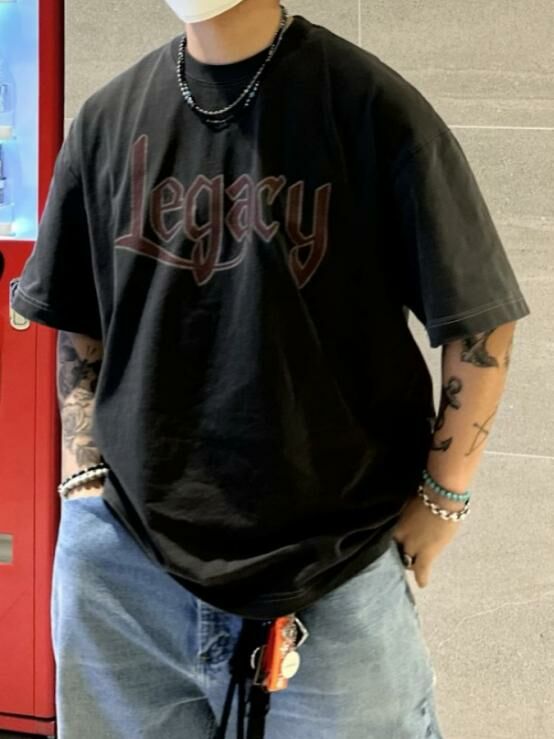 洗水英文字短袖Tee 40324-007T